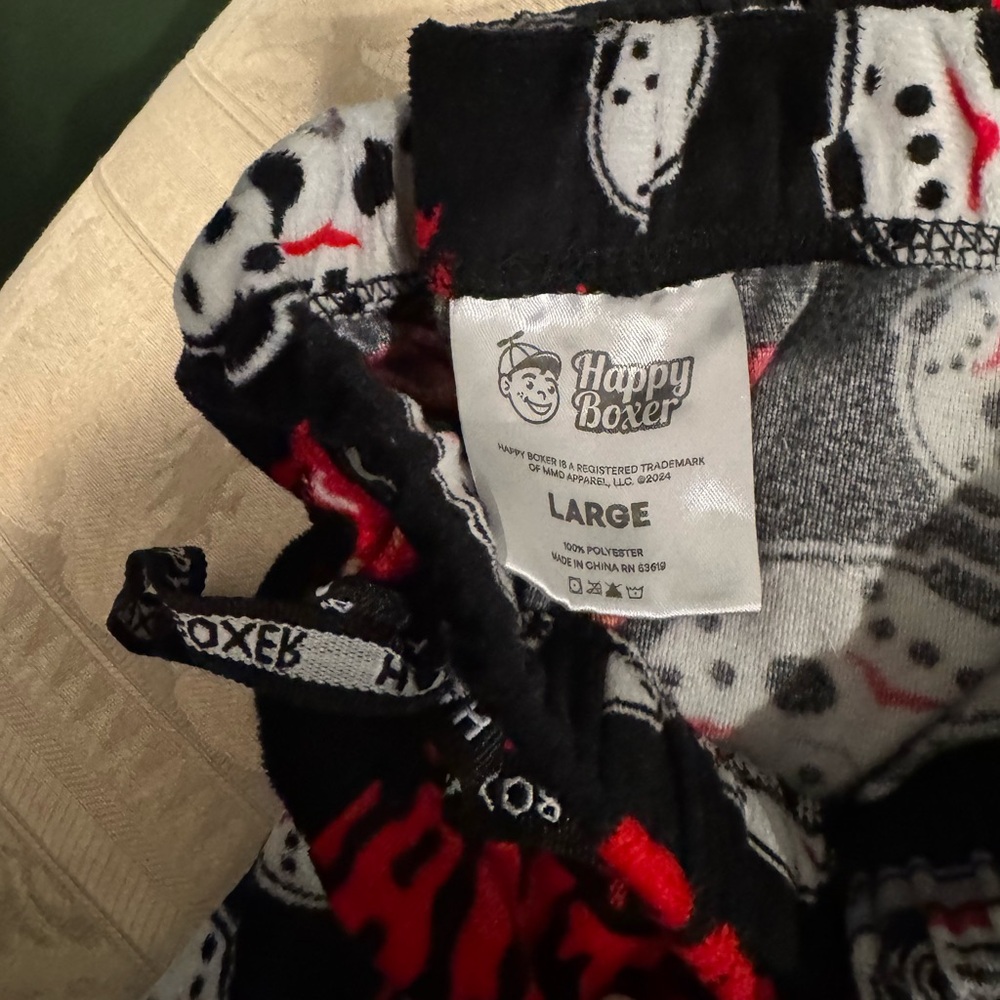 Horror Movie Pants Pajamas - Black and Red - Picture 3 of 3